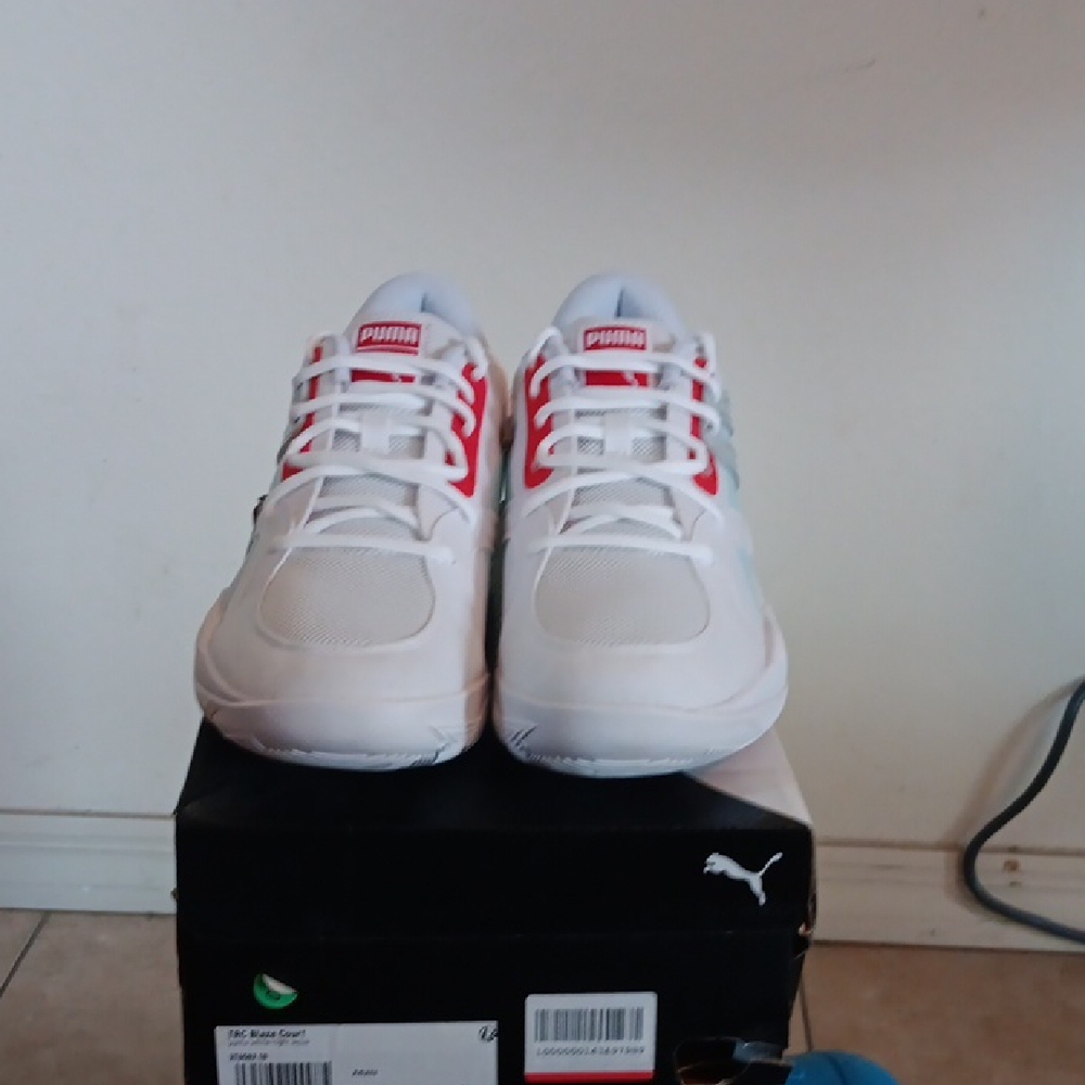 Puma White and Red Sneakers